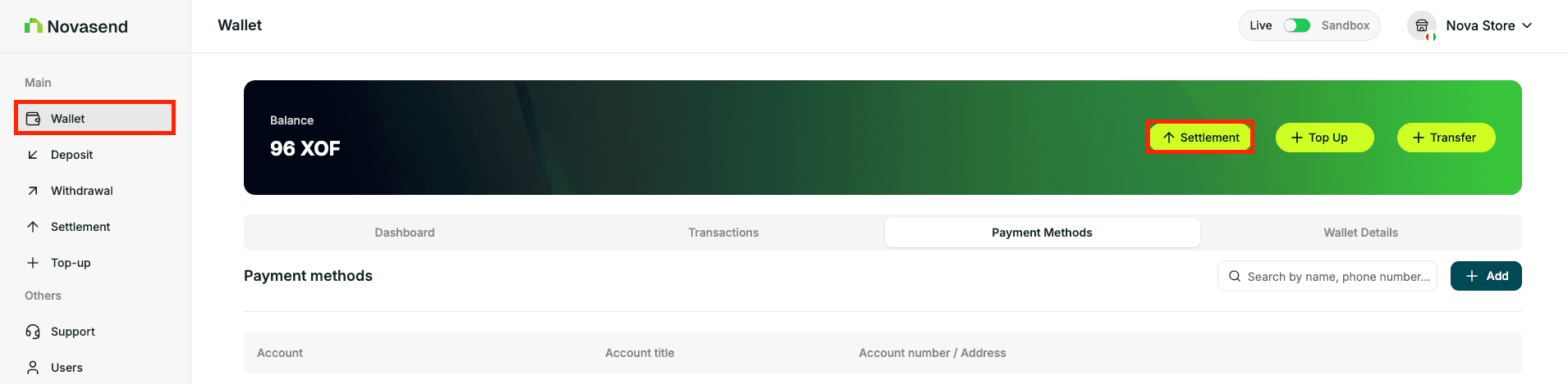 Settlement in Wallet Banner