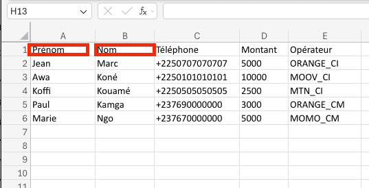 Image: Entering the name and phone number of the beneficiary